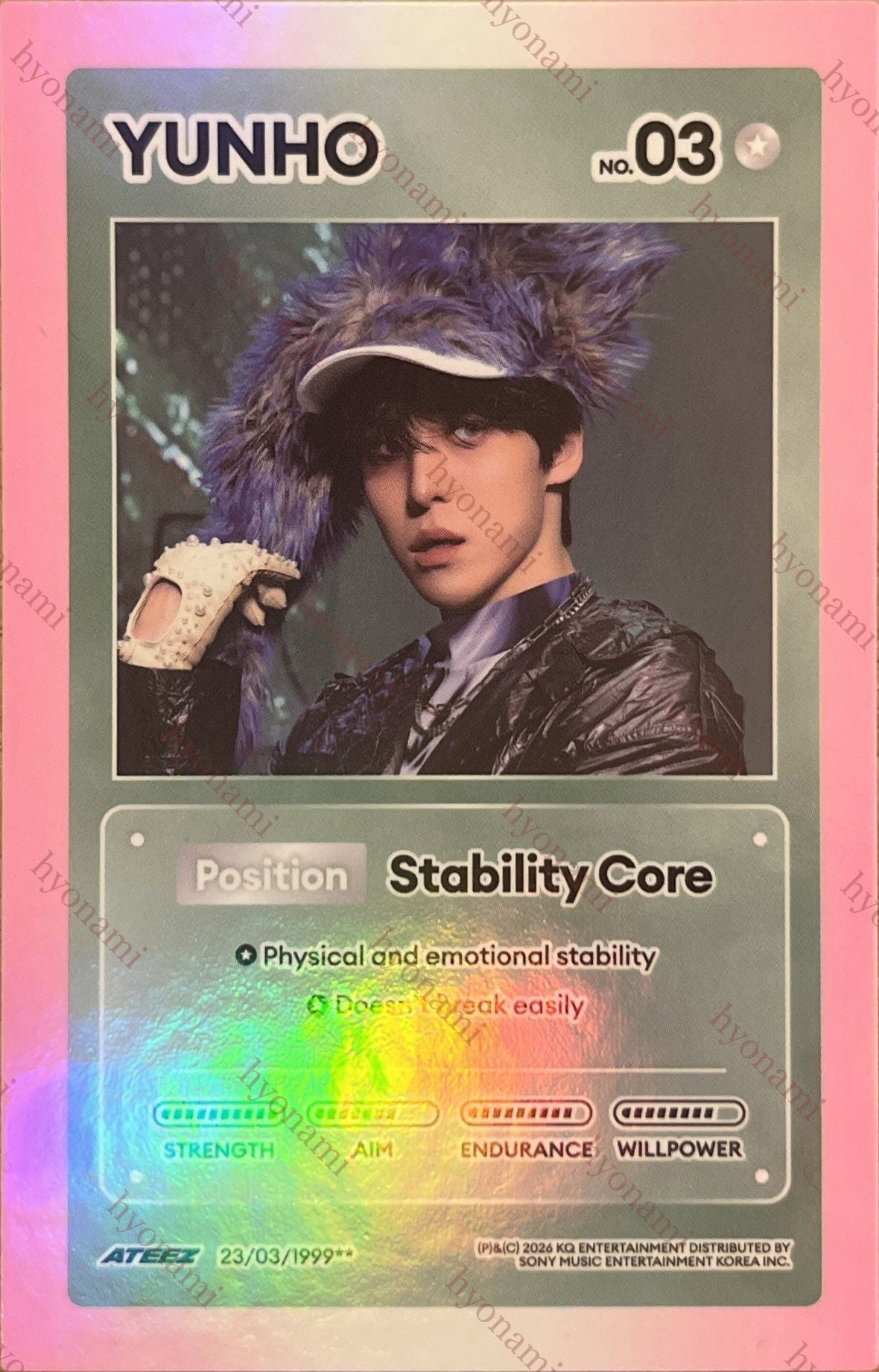 ATEEZ Golden hour part. 5 Z ver. character card Mingi – HYONAMI