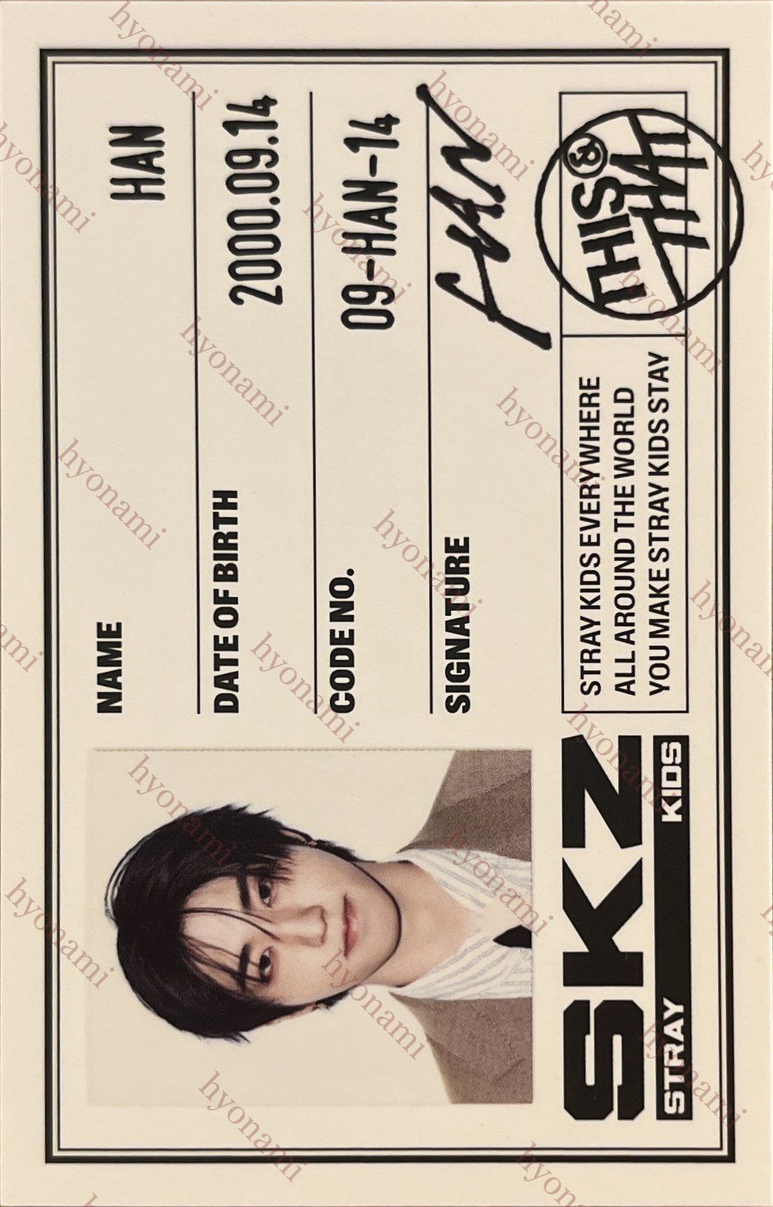 Stray Kids This & That THIS version ID HAN