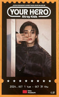 Stray Kids 2025 Japan Season's greetings: YOUR HERO HMV museum entry benefit (black) Hyunjin