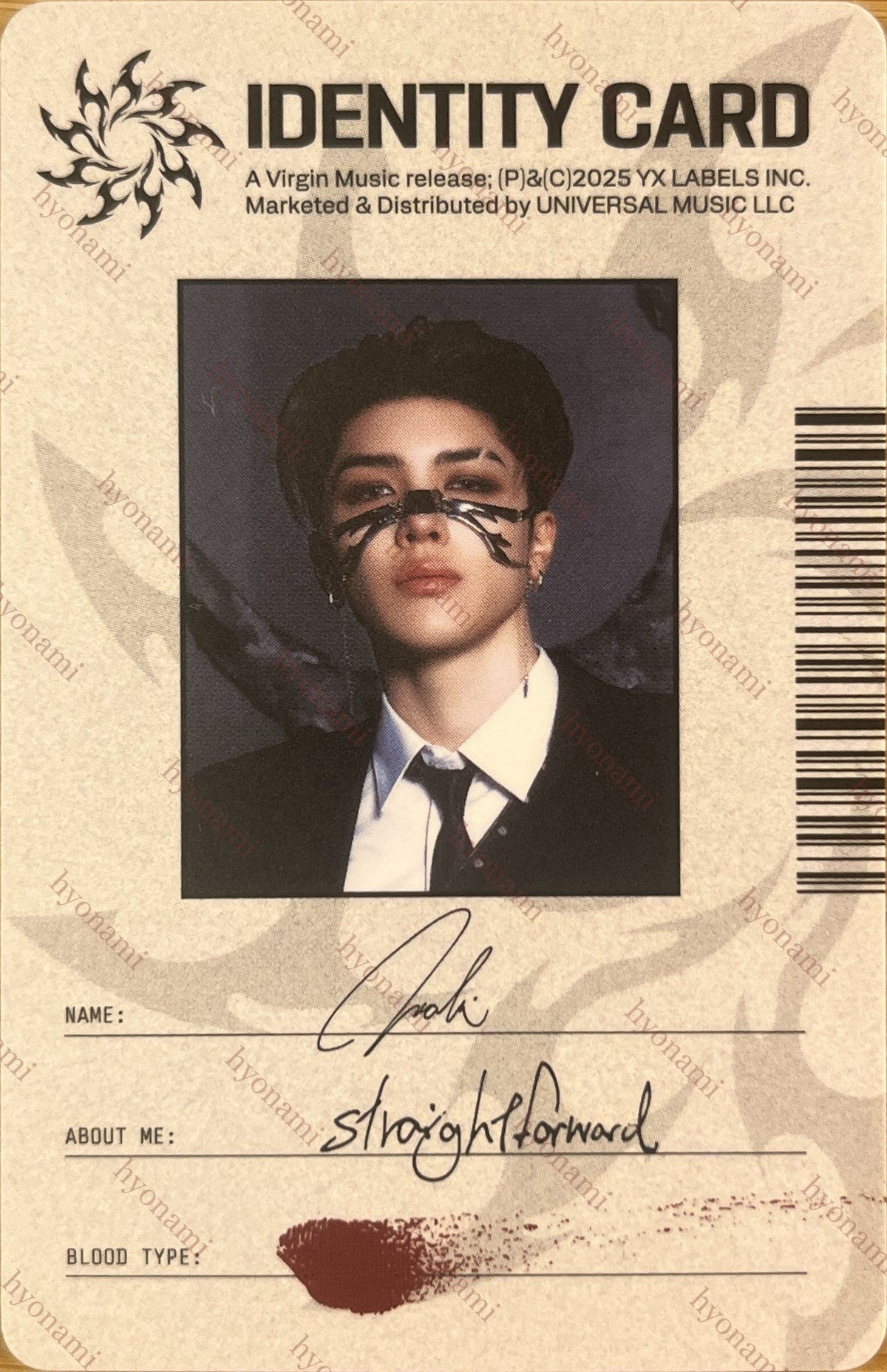 &TEAM Go in Blind standard identity card Maki